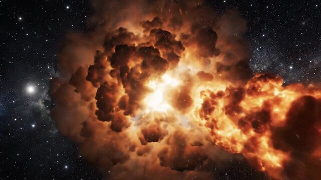 Distant supernova explodes in brilliant flash within the cosmos