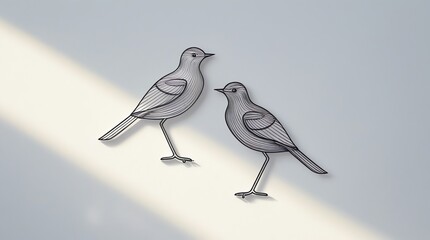 illustration of a couple of birds