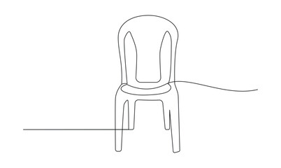Continuous Line Seating Design Elegant Minimalist Chair Sketch