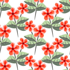 Vector - flower bouquet in color seamless pattern.
