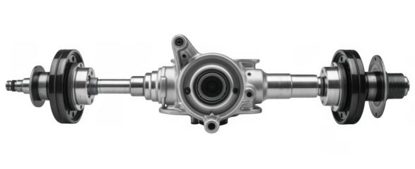 Automotive differential assembly isolated on a transparent background gear axle