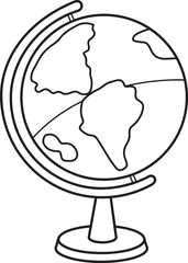 Global travel map illustration with an isolated ice cream vector icon