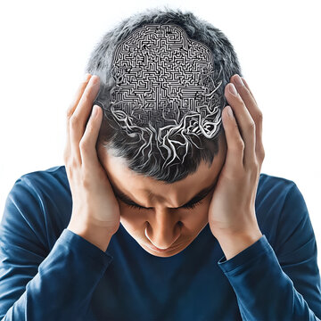 Il cervello umano &egrave; rappresentato come un labirinto complesso senza via d'uscita dai pensieri che ci ossessionano, The human brain is as a complex maze with no exit from the thoughts that obsess us