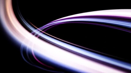 Abstract purple light trails on black background for modern design - Powered by Adobe