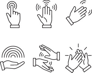 Obraz premium hand gestures set