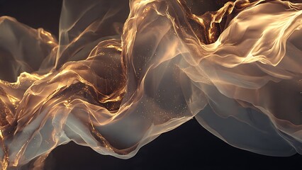 Naklejka premium Golden luxury mist aura abstract background for premium promo design