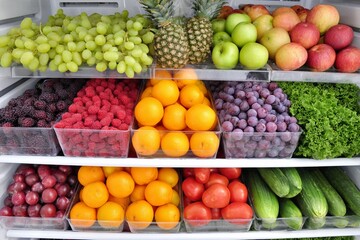 Fresh produce kept in fridge for health