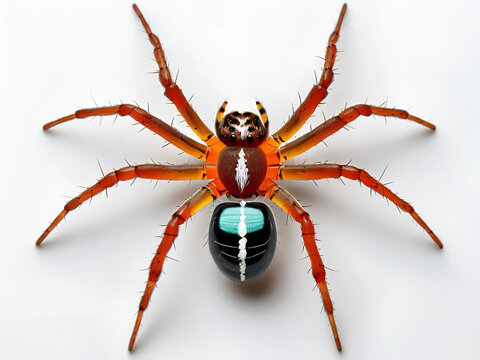 ragno enorme con un corpo colorato, huge spider with a colorful body