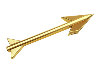 Golden arrow flying through space