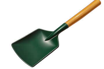 Garden shovel with wooden handle