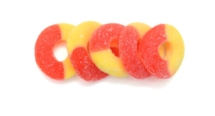 Gummy rings shaped cutter, isolated on white background