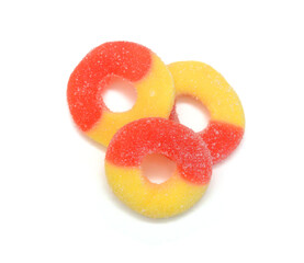 Gummy rings shaped cutter, isolated on white background