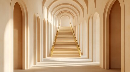 Old stone architecture of church and mosque arches, column, door, and interior building