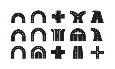 vector church icons and silhouettes set