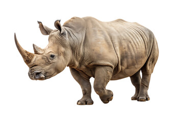 Obraz premium Isolated rhinoceros on a Transparent Background.