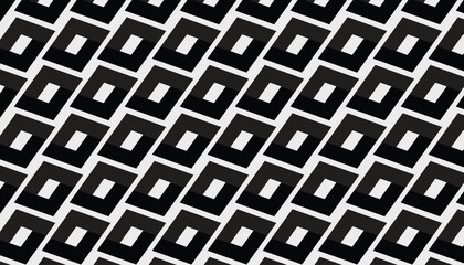 Abstract isometric geometric pattern with angled cube like shapes in repeating bold seamless layout