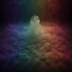 Obraz premium Vibrant cosmic clouds in space with starry night sky