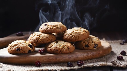 a set of  baked hot cookies