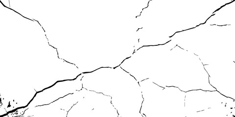 High-contrast cracked texture on a white background, featuring distressed lines and natural fracture patterns. Perfect for backgrounds, overlays, grunge design, and abstract artistic projects.