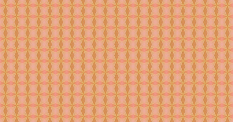 Geometric Pattern in Peach and Gold Tones