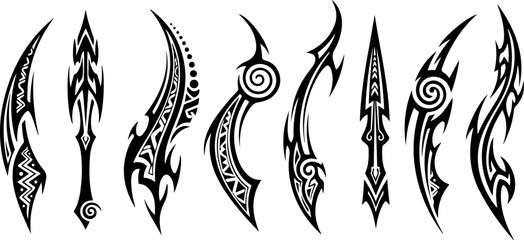 Tribal Flame Symbol Tattoo Bundle