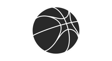 A striking graphic representation of a classic basketball showcasing its iconic design silhouette