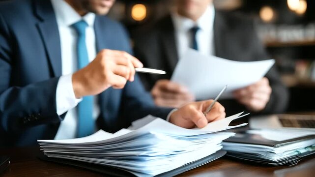 Private investigators team, organizing confidential documents, case files doing, evidence interpretation incident, room detective work, uncover proof through, detailed investigatio