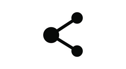 A minimalistic representation of connection and sharing depicted through a simple black form silhouette