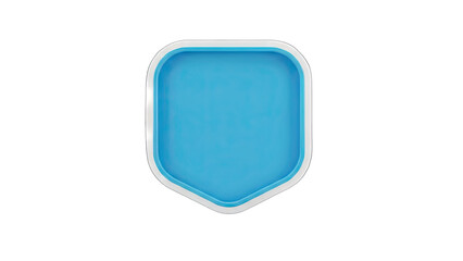 A Light Blue Shield Emblem With White Outline and Transparent Background Ideal For Graphic Design And Digital Applications