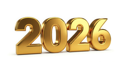 Golden 2026 numbers representing the future year ahead