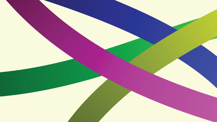 Colorful Gradient Ribbon Abstract Background &ndash; Modern Curved Lines Vector Design