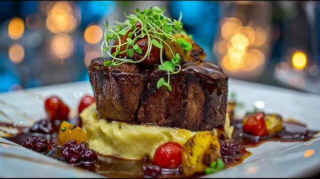 Filet Mignon Medallions With Romantic Plating
