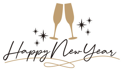 Happy New Year | Celebratory New Years Art | Vector Design