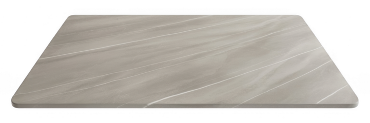Light gray stone surface with white veins isolated on a transparent background