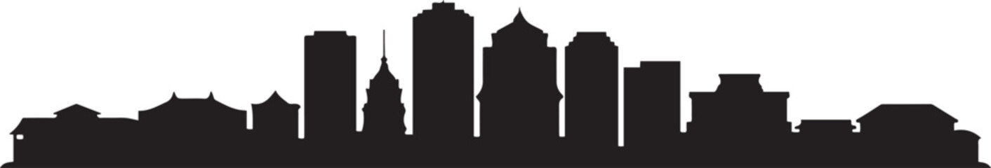 Cebu City Skyline. design Vector black silhouette