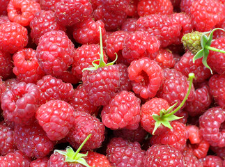 Background with raspberries