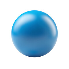 Vibrant blue three-dimensional sphere with a smooth texture and subtle reflections, rendered in high resolution.