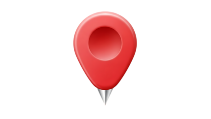 Red map pin icon isolated on white background