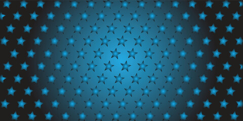 Blue Star Pattern with a Subtle Glow on a Dark to Light Blue Gradient Background stars seamless