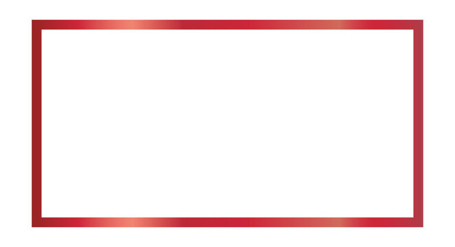 Glowing red frame on transparent or white background. Modern and minimalist isolated vector illustration for digital, business, and web design.