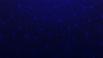 Dark Blue Abstract Polygon Network Background