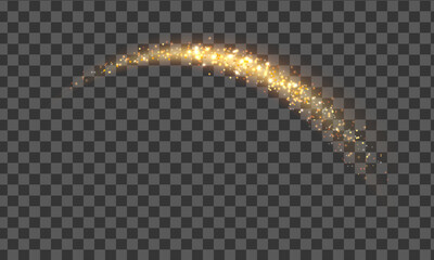 Golden sparkling arc