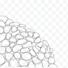 Smooth Pebble Stone Corner Outline