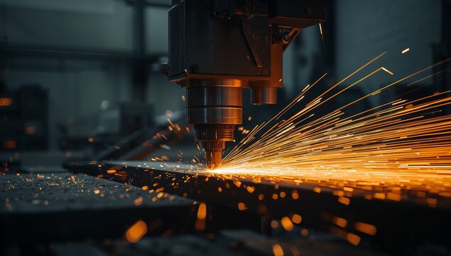 Abstract Composition with Sparks and Mechanical Form, Exploring Texture and Contrast.