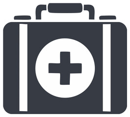 Obraz premium First aid kit icon representing medical emergency and essential healthcare safety