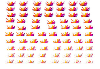 color splash image sequence for animation