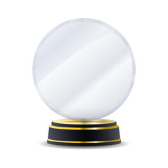 Award podium with glowing glass trophy, laurel wreath decoration, and dramatic dark background creating a luxurious symbol of success, victory, excellence, and top-rated performance in premium vector 