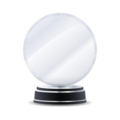 Award podium with glowing silver glass trophy, laurel wreath details, and dramatic dark background creating a refined symbol of achievement, excellence, and second-place recognition in premium illustr