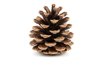 Pine cone on white background