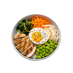 Balanced Protein Bowl: Chicken, Egg, Rice, Veggies